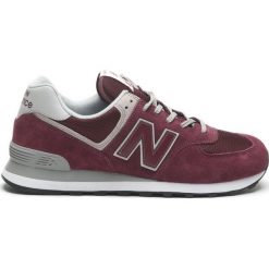 New Balance 574 Tenisówki Czerwony. Czerwone trampki męskie New Balance, bez wzorów, ze skóry, bez zapięcia. Za 430,95 zł.