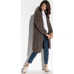 Kardigan F573 brązowy. Pomarańczowe swetry damskie Tagless, s. Za 190,00 zł.