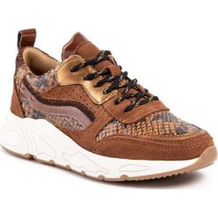 Sneakersy EVA MINGE - EM-18-07-000630 604. Pomarańczowe półbuty damskie Eva Minge, ze skóry. Za 439,00 zł.