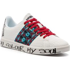 Sneakersy DESIGUAL - Shoes Cosmic Exotic Tropical 19SS12 1000. Białe półbuty damskie Desigual, ze skóry ekologicznej. W wyprzedaży za 199,00 zł.