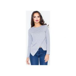 Bluzka M210 Szary. Szare bluzki damskie marki FIGL, m, z bawełny, eleganckie, z klasycznym kołnierzykiem, z długim rękawem. Za 79,00 zł.