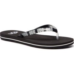 Japonki UGG - W Simi 1099831 W/Blk. Czarne klapki damskie Ugg, bez wzorów, z tworzywa sztucznego, bez obcasa. Za 179,00 zł.