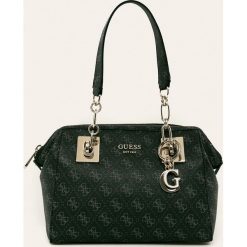 Guess Jeans - Torebka. Pomarańczowe torebki worki damskie Guess Jeans, z aplikacjami, z bawełny, casualowe, na ramię, bez dodatków. Za 649,90 zł.