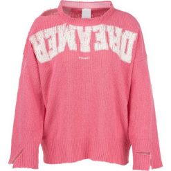 Sweter Pinko PE 19 PJEAN 1X10H7. Różowe swetry damskie Pinko, s, bez wzorów, z bawełny, klasyczne, bez rękawów, bez kaptura. W wyprzedaży za 699,00 zł.