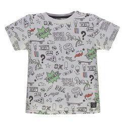T-shirty chłopięce z nadrukiem: Koszulka w kolorze szarym