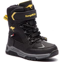 Śniegowce KANGAROOS - Lero Ev Rtx 18268 000 5028 D Jet Black/Sun Yellow. Czarne śniegowce chłopięce KangaROOS, bez zapięcia. W wyprzedaży za 209,00 zł.