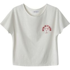 Gładka koszulka z okrągłym wycięciem szyi i krótkim rękawem. Szare t-shirty damskie marki La Redoute Collections, xl, z bawełny, z okrągłym kołnierzem, z krótkim rękawem. Za 49,10 zł.