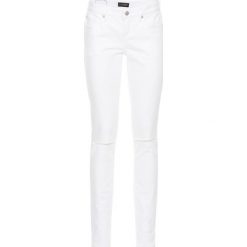 Boyfriendy damskie: Dżinsy Skinny push up bonprix biały