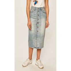 Levi's - Spódnica jeansowa. Szare spódniczki damskie Levi's®, na co dzień, s, bez wzorów, z bawełny, casualowe, midi, ołówkowe. W wyprzedaży za 279,90 zł.