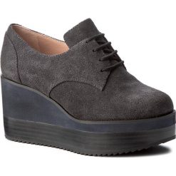 Półbuty JIL SANDER NAVY - JN29080 Navy/Black 765. Niebieskie półbuty damskie Jil Sander Navy, na co dzień, bez wzorów, ze skóry, bez obcasa, na koturnie, bez zapięcia. W wyprzedaży za 719,00 zł.