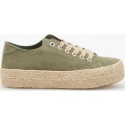 Tomsy damskie: Sznurowane espadryle - Zielony