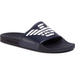 Klapki EMPORIO ARMANI - X4PS01 XL828 D813 Navy/White. Niebieskie klapki męskie Emporio Armani, bez wzorów, z tworzywa sztucznego. W wyprzedaży za 169,00 zł.