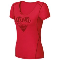Odlo Koszulka damska Shirt s/s crew neck Cubic Trend czerwona r. L. Czerwone bluzki sportowe damskie marki Odlo, l. Za 123,14 zł.