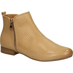 BOTKI CAPRICE 9-25304-24. Brązowe botki damskie marki Caprice, bez obcasa, bez zapięcia. Za 169,99 zł.
