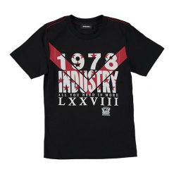 T-shirty chłopięce z nadrukiem: Koszulka „Taner” w kolorze czarnym