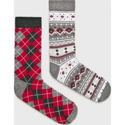 Medicine - Skarpetki Xmass (2-pack). Szare skarpetki damskie marki MEDICINE, bez wzorów, z elastanu. W wyprzedaży za 29,90 zł.