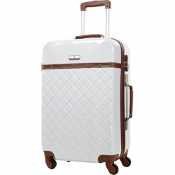 Walizka w kolorze białym - 97 l. Białe walizki Platinium, z materiału. W wyprzedaży za 329,95 zł.