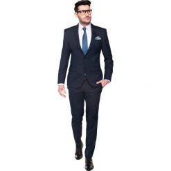 Garnitury: garnitur fernel 311 granatowy slim fit
