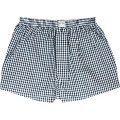 Bawełniane Luźne Bokserki, Męskie, Czarna Kratka Vichy, na Guzik, Pako Jeans MAJBPJNSLUZNE64. Czarne majtki męskie Pako Jeans, w kratkę, z bawełny. Za 24,00 zł.