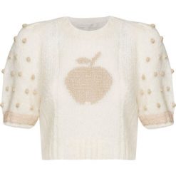 Sweter LOVESHACKFANCY CYRIELLE. Brązowe swetry dziewczęce LoveShackFancy, bez wzorów, z dzianiny, z golfem, z krótkim rękawem, krótkie, bez kaptura. Za 1860,00 zł.