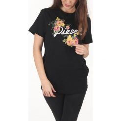 Diesel 90 Flavia Flower Koszulka Czarny. Czarne koszulki damskie Diesel, xs, z nadrukiem, z bawełny, bez kołnierzyka, z krótkim rękawem. Za 116,95 zł.