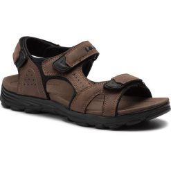 Sandały LANETTI - MS17011-1 Brown. Pomarańczowe klapki męskie Lanetti, z materiału. Za 89,99 zł.