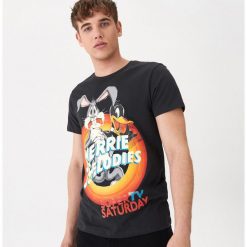 T-shirt z nadrukiem Merrie Melodies - Szary. Szare t-shirty męskie House, s, z nadrukiem, bez kołnierzyka. Za 49,99 zł.