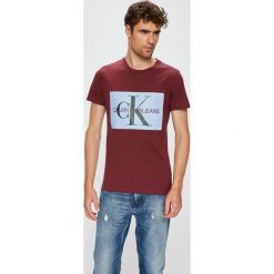 Calvin Klein Jeans - T-shirt/polo J30J307843. Szare koszulki polo Calvin Klein Jeans, l, z nadrukiem, z bawełny. Za 199,90 zł.