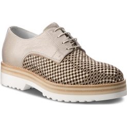Półbuty damskie: Oxfordy NERO GIARDINI – P805223D Velour Ivory 111