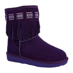 Skórzane botki w kolorze granatowym. Niebieskie buty zimowe damskie marki Carla Samuel. W wyprzedaży za 259,95 zł.