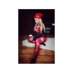 THERMO WINTER LEGGINGS BLACK DEER. Czarne legginsy sportowe damskie marki Feelj!, na zimę, s, bez wzorów, z dzianiny, na fitness i siłownię. Za 199,00 zł.