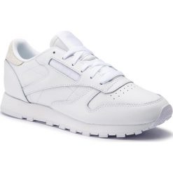 Buty Reebok - Cl Lthr CN7754 White/Mineral Mist. Białe buty sportowe damskie Reebok, na co dzień, bez wzorów, ze skóry, bez obcasa, na płaskiej podeszwie, bez zapięcia. Za 379,00 zł.