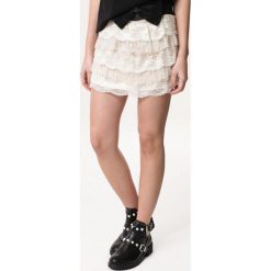 Kremowa Spódnica Use Up. Brązowe spódniczki damskie Born2be, s, z koronki, klasyczne, z standardowym stanem, mini. Za 39,99 zł.