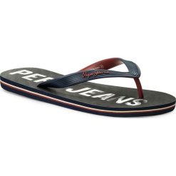 Japonki PEPE JEANS - Hawi Water Color PMS70051 Marine 585. Niebieskie klapki męskie Pepe Jeans, z jeansu, bez zapięcia. W wyprzedaży za 79,00 zł.