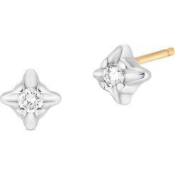 Kolczyki - , Brylant 0,16ct. Żółte kolczyki damskie marki W.KRUK, z brylantem, złote. Za 1590,00 zł.