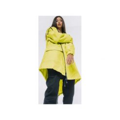 Kurtka / płaszcz typu parka neon lime. Zielone kurtki damskie s, z aplikacjami, z tkaniny. Za 296,65 zł.