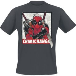 Deadpool Chimichanga T-Shirt szary. Szare koszulki męskie marki Deadpool, l, z nadrukiem, z okrągłym kołnierzem. Za 74,90 zł.