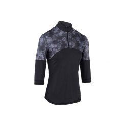 Koszulka tenisowa Thermic 3/4 900 damska. Czarne t-shirty damskie ARTENGO, ze stójką. Za 59,99 zł.