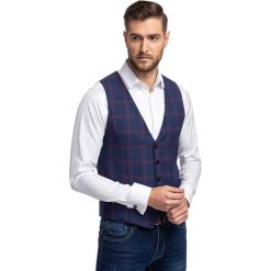 Kamizelka PAOLO KAGS000317. Niebieskie kamizelki garniturowe męskie Giacomo Conti, bez wzorów, eleganckie. Za 249,00 zł.