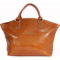 Torebka skórzana damska łódka DAN-A T221 camel - camel. Brązowe torebki klasyczne damskie DAN-A, bez wzorów, ze skóry, bez dodatków. Za 299,99 zł.