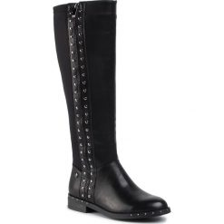 Kozaki XTI - 49330 Negro. Czarne kozaki damskie Xti, ze skóry ekologicznej, bez obcasa, na obcasie, bez zapięcia. W wyprzedaży za 259,00 zł.