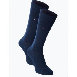 Tommy Hilfiger - Skarpety męskie pakowane po 2 szt., niebieski. Niebieskie skarpetki męskie TOMMY HILFIGER, bez wzorów, z bawełny. Za 59,95 zł.