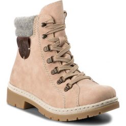 Trapery RIEKER - Y9430-32 Rosa. Czerwone buty zimowe damskie Rieker, z materiału. Za 269,00 zł.