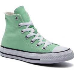 Trampki CONVERSE - Ctas Hi 164396C Lt Aphid Green. Zielone półbuty damskie Converse, bez wzorów, z gumy, bez zapięcia. W wyprzedaży za 229,00 zł.