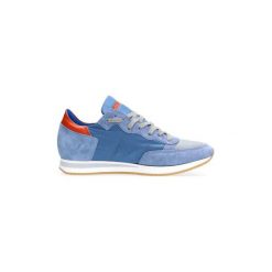 Buty Philippe Model TRLU 1104 TROPEZ. Niebieskie trampki męskie Philippe Model, bez wzorów, bez zapięcia. Za 770,39 zł.