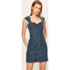 Volcom - Sukienka jeansowa. Czarne sukienki damskie Volcom, na co dzień, s, bez wzorów, z elastanu, casualowe, bez kołnierzyka, bez rękawów, mini, proste. Za 329,90 zł.