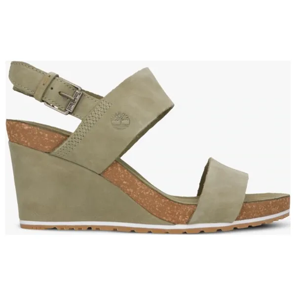Timberland Capri Sunset Wedge buty damskie, khaki, rozmiar 40. Brązowe koturny damskie Timberland, bez obcasa, na koturnie, z paskami. W wyprzedaży za 246,49 zł.