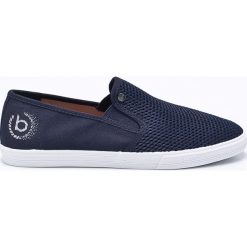 Bugatti - Tenisówki. Niebieskie trampki męskie Bugatti, bez wzorów, z materiału, bez zapięcia. W wyprzedaży za 219,90 zł.