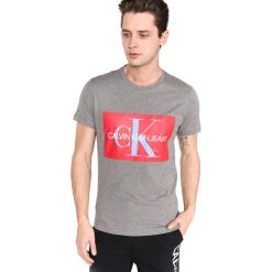 Calvin Klein Koszulka Szary. Szare podkoszulki męskie xxl, z haftami, z bawełny. Za 240,95 zł.