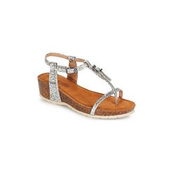 Sandały LPB Shoes KISS. Szare sandały damskie marki LPB Shoes, bez wzorów, bez obcasa, bez zapięcia. Za 175,20 zł.